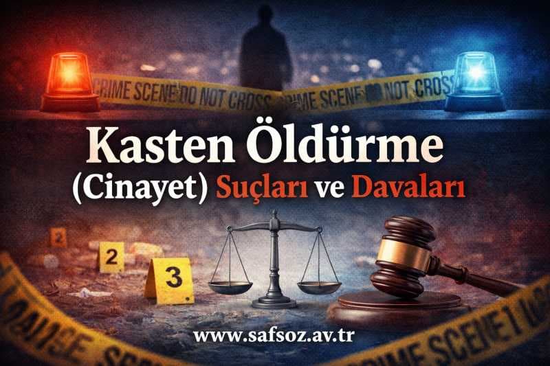 Kasten öldürme (cinayet) suçları ve davaları - İzmir Avukat (2026)